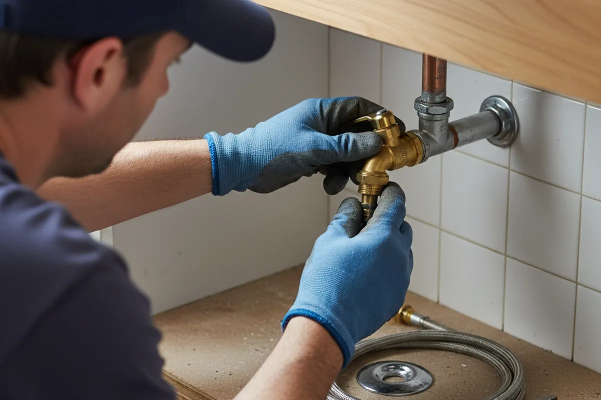 Shutoff valve and fitting work during Repiping in Rock Island